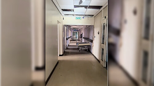 A still from one of the TikTok videos on the former maternity ward
