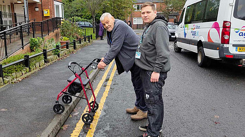 Councillor Louie Hamblett and local resident Ian