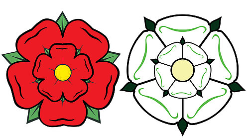 The Lancashire and Yorkshire roses